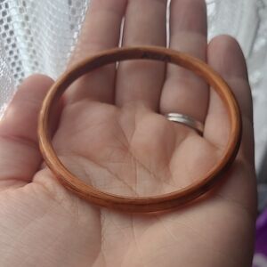 Wooden Bangle Bracelet - Warm Honey Brown